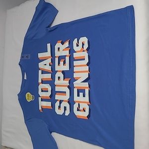 CHILDREN'S PLACE BLUE SHIRT BOYS M(7/8) GLOW IN THE DARK LOGO